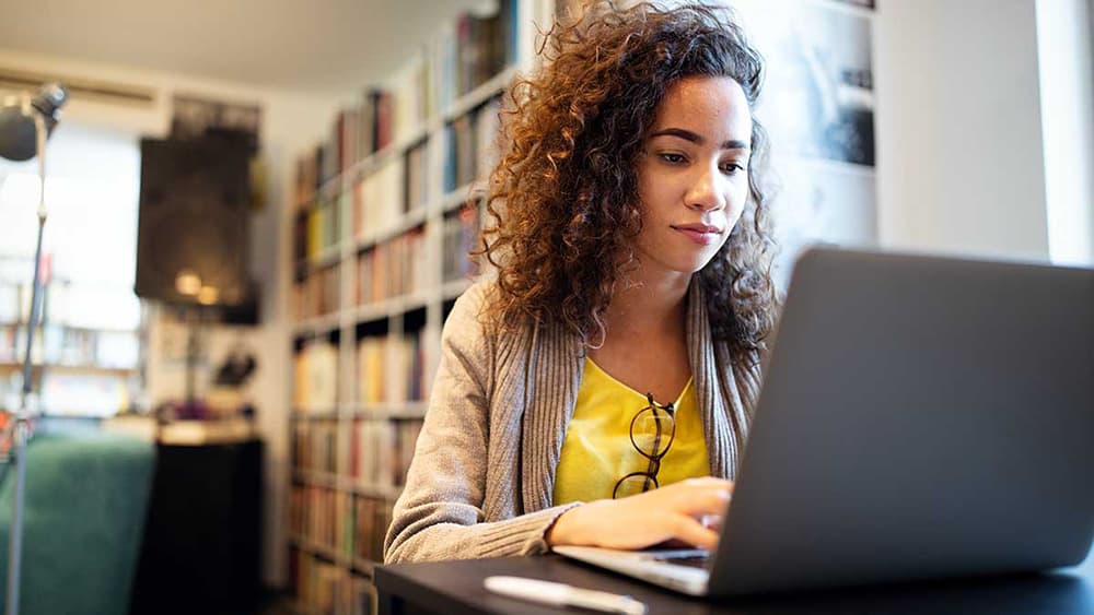 Young woman at laptop