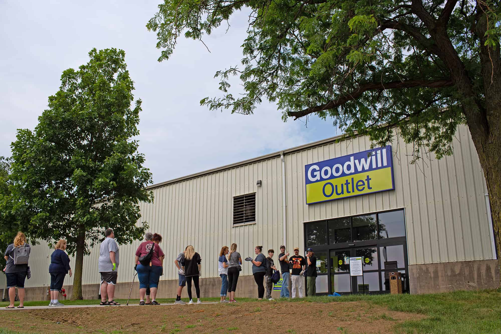 Exterior view of the Goodwill Outlet Store in Cedar Rapids, Iowa.