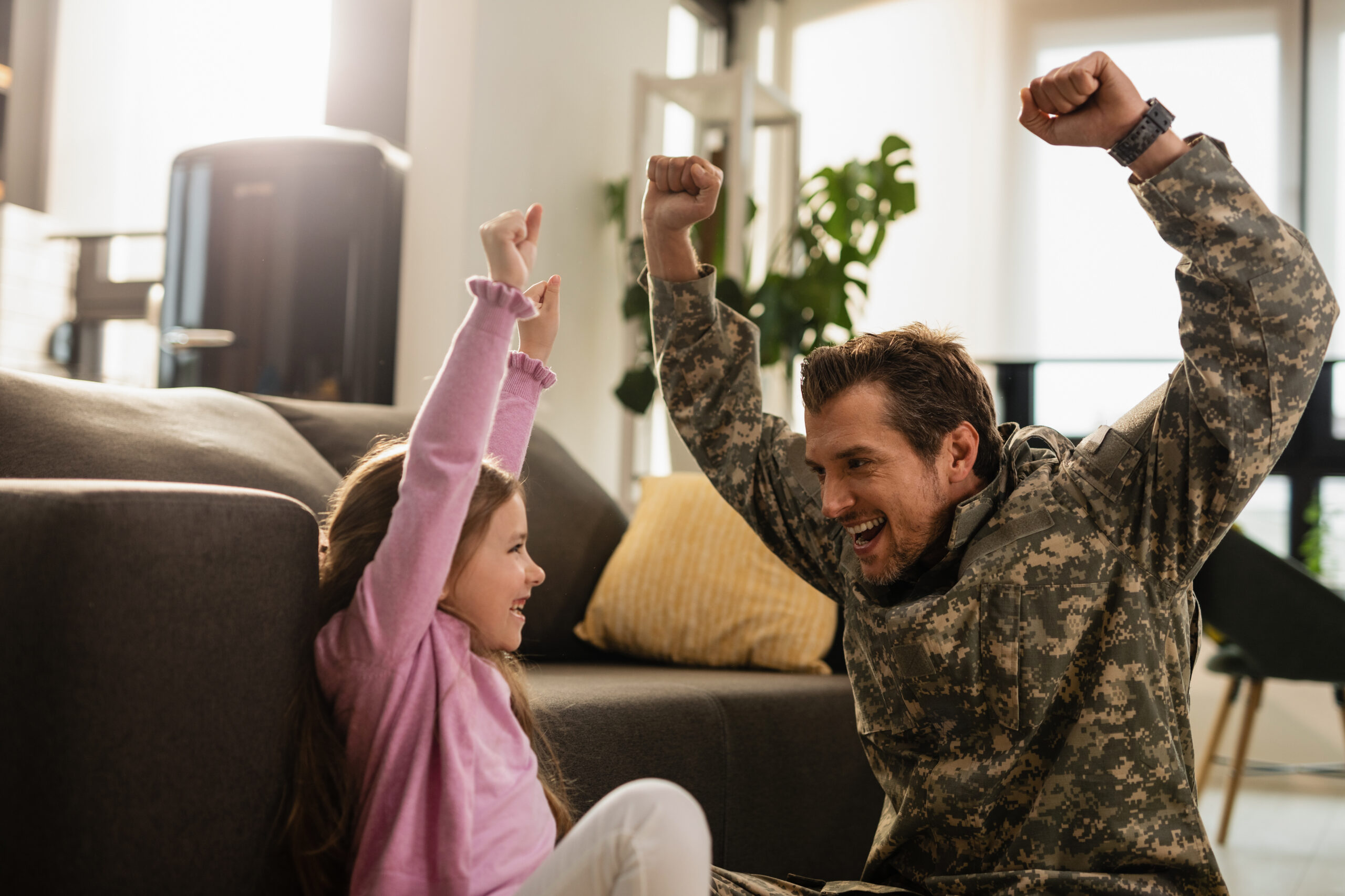 Military veteran and daughter image