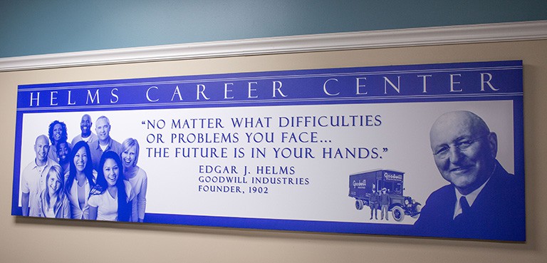 Helms Career Center sign in Moline, IL