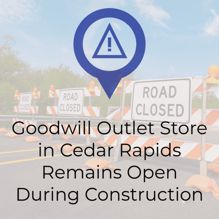 Goodwill Outlet Store Remains Open During Road Construction