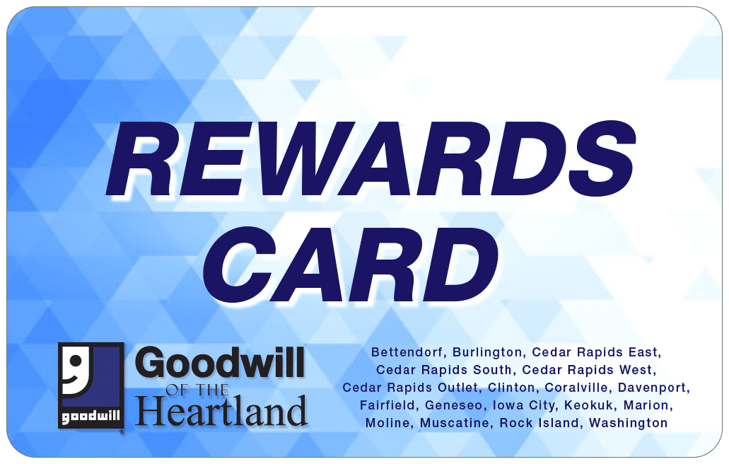 Goodwill of the Heartland Rewards Card