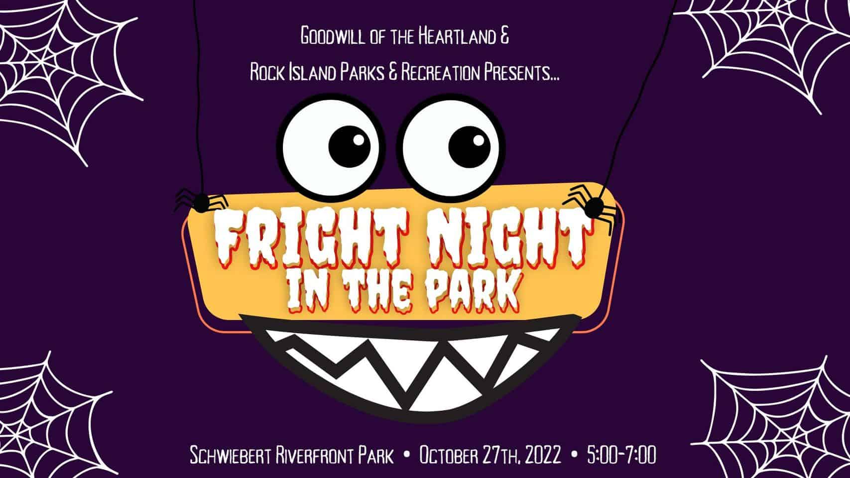 Fright Night RI Parks Logo Rock Island Fright Night in the Park logo