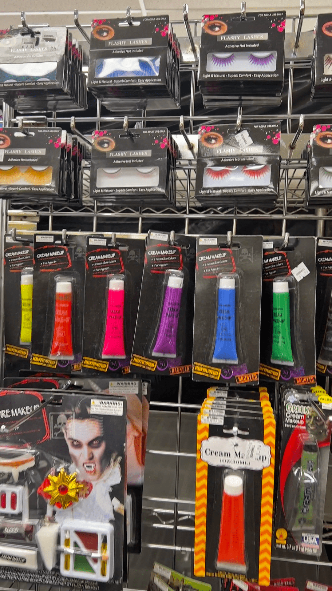 makeup left An example of Halloween accessories at Goodwill