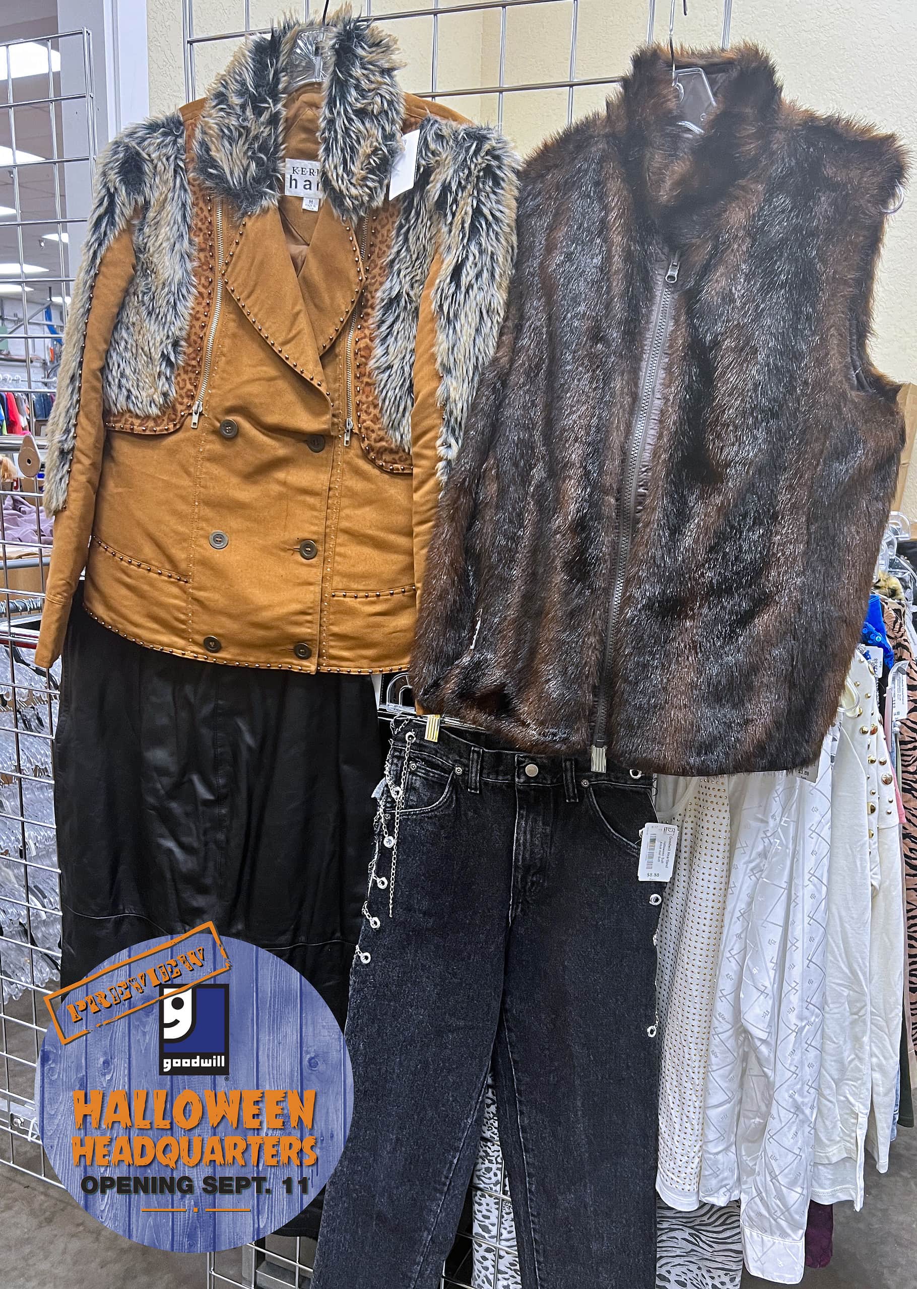 Clinton biker Fun costumes are available at the 2023 Halloween Headquarters at Goodwill