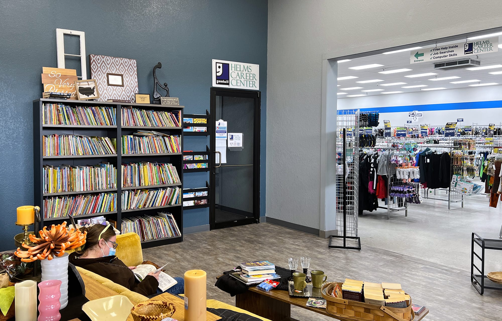 Clinton Career & Support Services doorway, located within the Clinton Goodwill Store