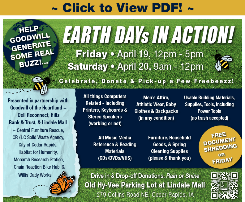 Click to download the Earth Day event flier PDF