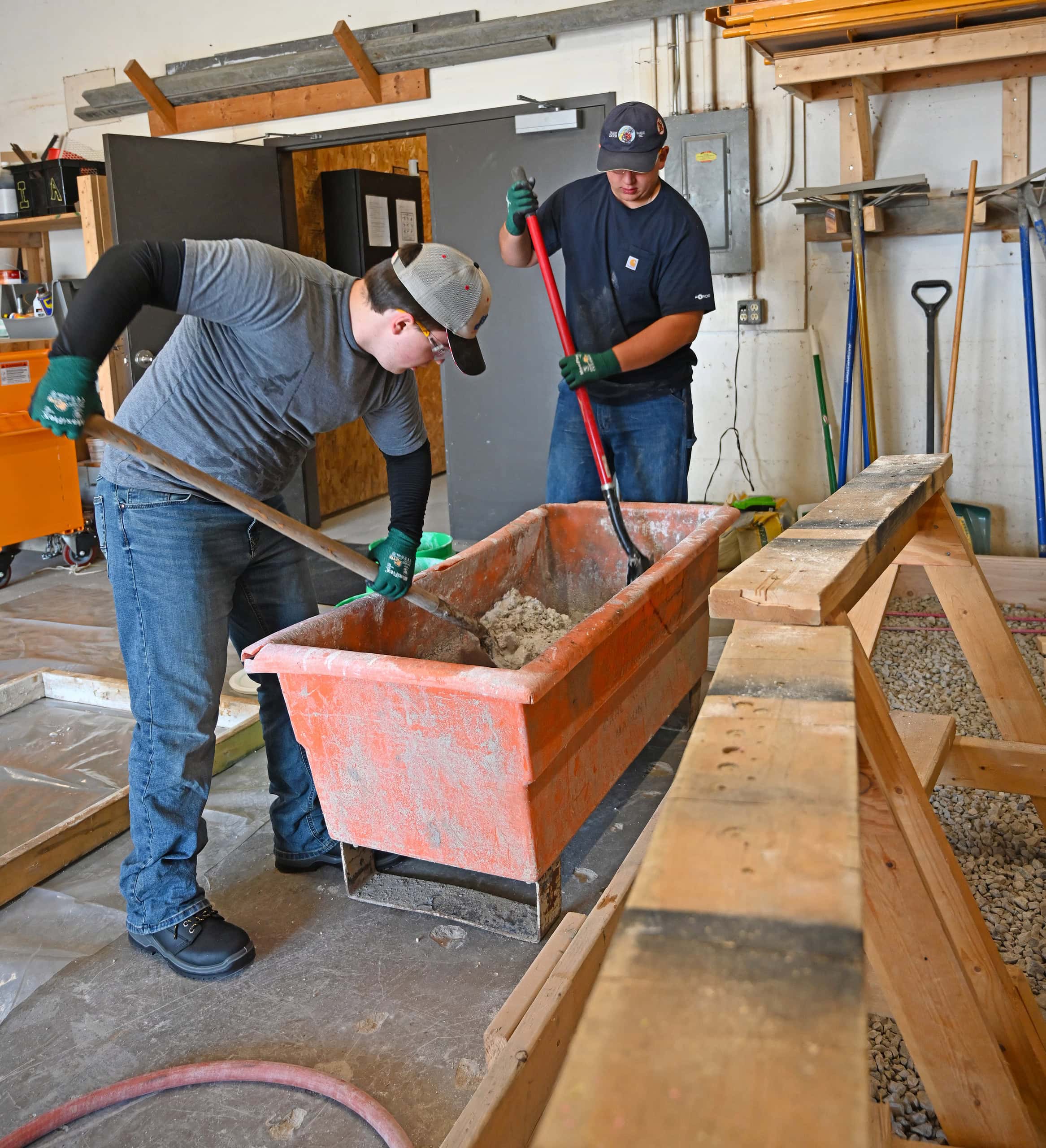 Future Builders: LiUNA students getting hands-on experience.