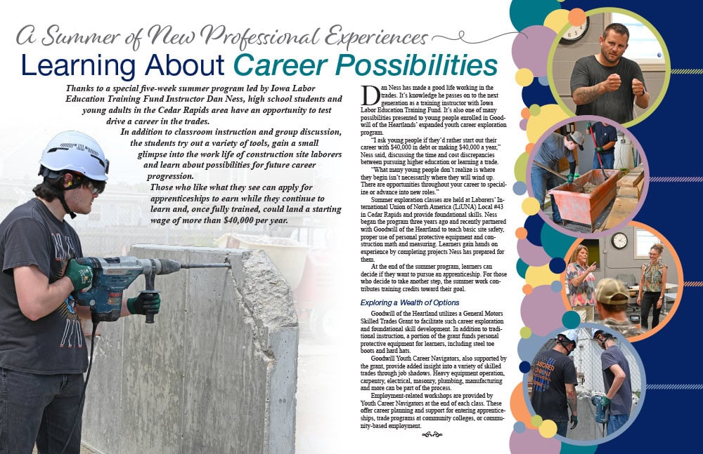 Story from Summer 2025 In the Works newsletter about the Future Builders program. 