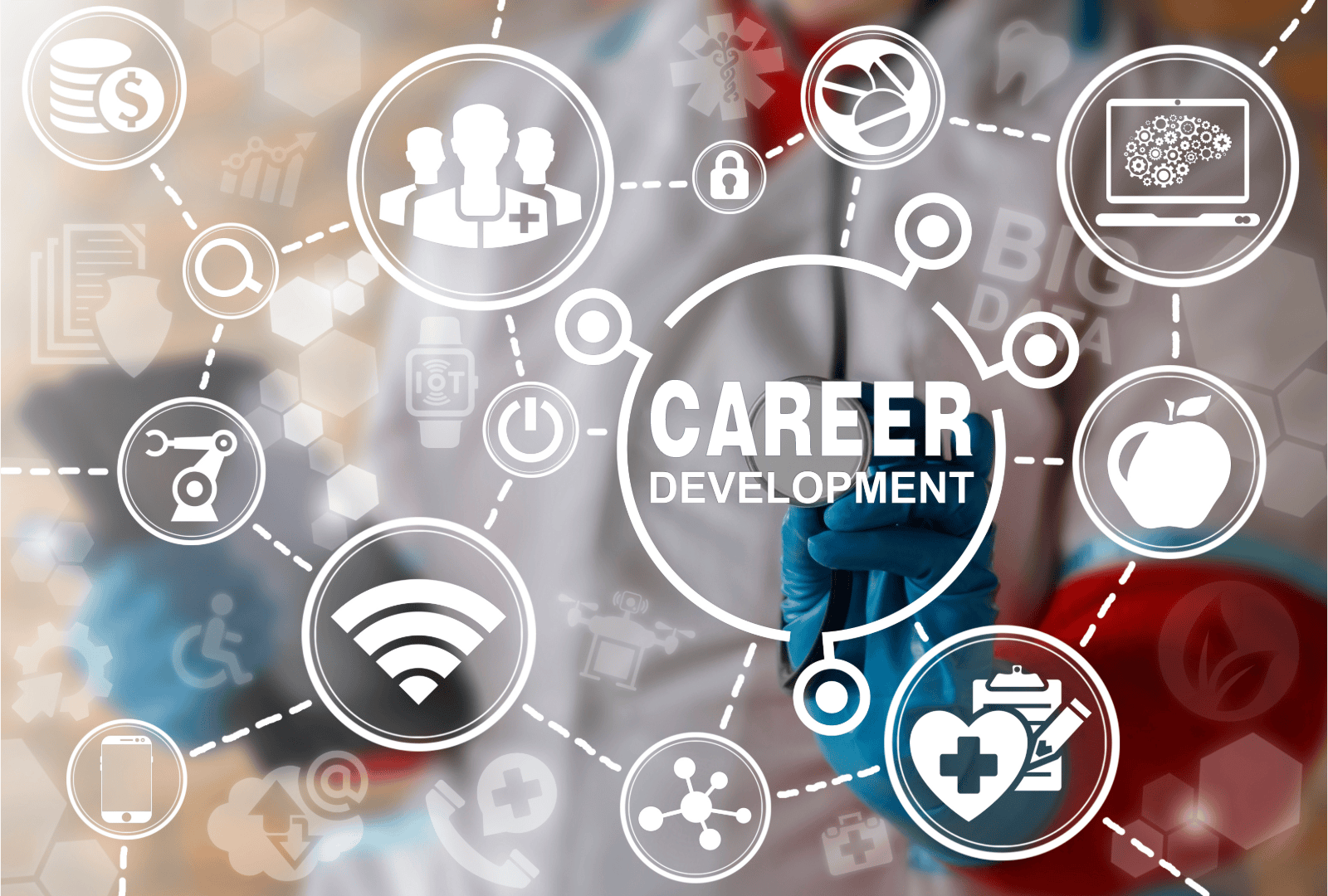 Healthcare Career Connections process graphic