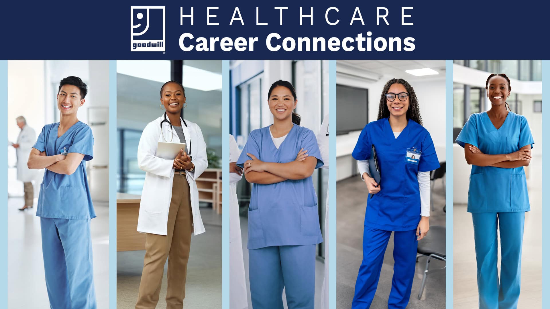 Healthcare Career Connection logo and people
